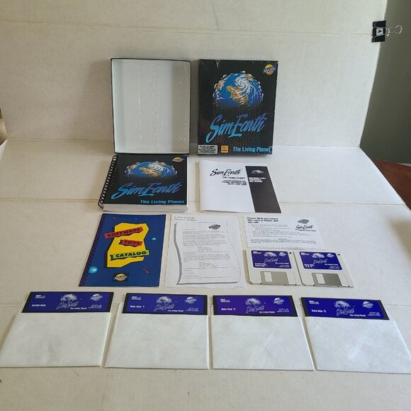 PC Game Maxis Sim Earth The Living Planet IBM PC 1990 Big Box 3.5 & 5.25… - Picture 7 of 16